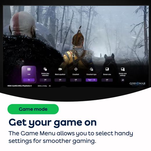 Sony Bravia Bravia 8 XR80 55" 4K Ultra HD OLED Smart Android Google TV - AO Annotation - Gaming menu